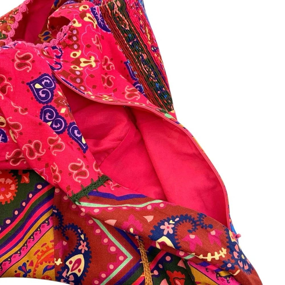 Farm Rio Bandana Print with Pink Multcolor - Picture 5 of 7